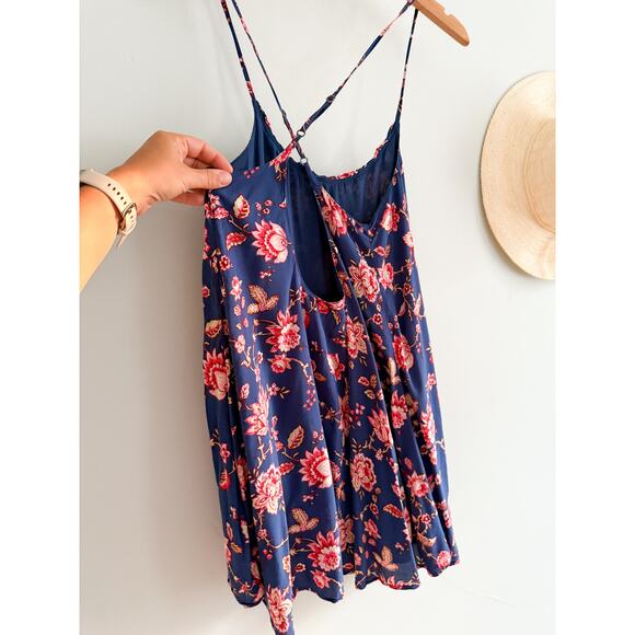 Abercrombie & Fitch | Floral Mini Dress Blue Pink | Sz S - Picture 4 of 9